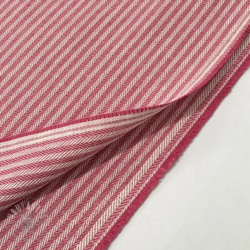 Decoratiestof DOBBY Colored stripe fuchsia