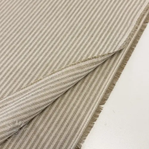 Decoratiestof DOBBY Colored stripe sand