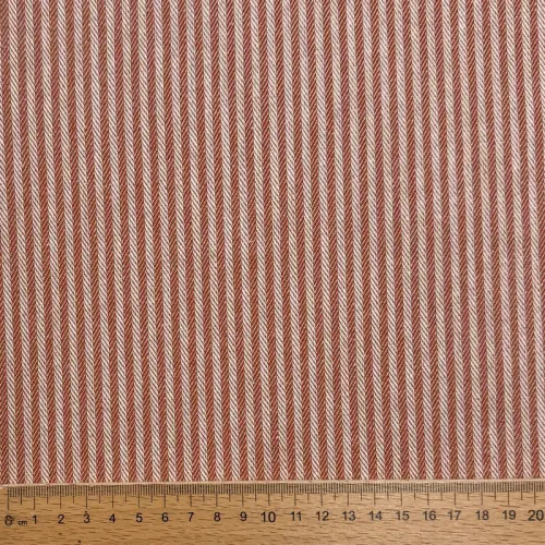 Dekoračná látka DOBBY Colored stripe dark orange