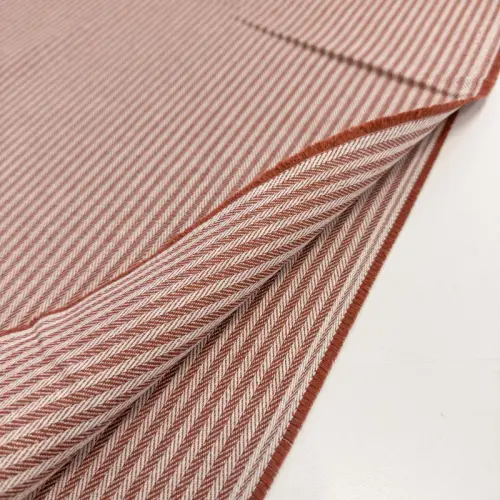 Dekoračná látka DOBBY Colored stripe dark orange