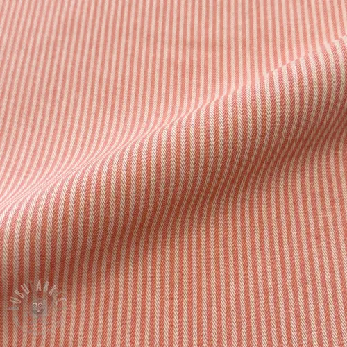 Decoratiestof DOBBY Colored stripe coral
