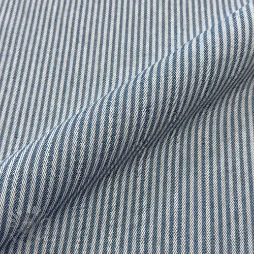 Decoratiestof DOBBY Colored stripe blue