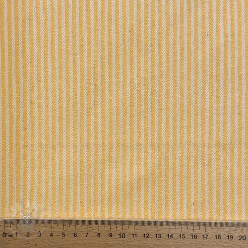 Decoratiestof DOBBY Colored stripe warm yellow
