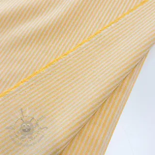 Decoratiestof DOBBY Colored stripe warm yellow