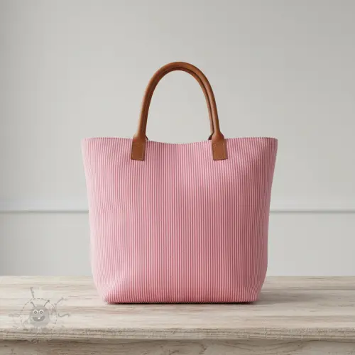 Decoratiestof DOBBY Colored stripe fuchsia