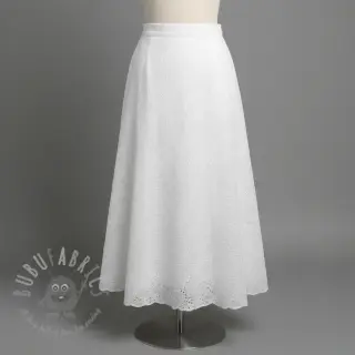 Katoenen stof EMBROIDERY 2 side Camelia