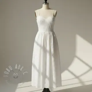 Katoenen stof EMBROIDERY 2 side Camelia