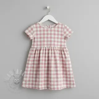 Katoenen stof FLANNEL BIG Check light pink