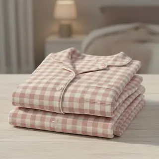 Bavlnená látka FLANNEL BIG Check light pink
