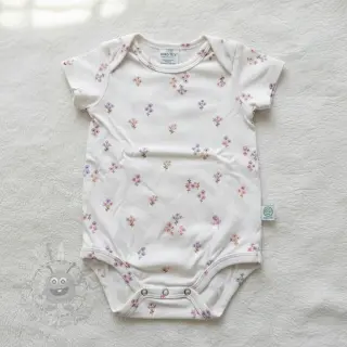 Katoenen stof FLANNEL Flowers white