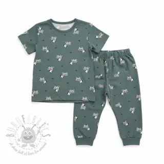 Katoenen stof FLANNEL Zebras green