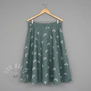 Katoenen stof FLANNEL Zebras green