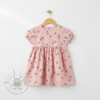 Katoenen stof FLANNEL Flowers light pink