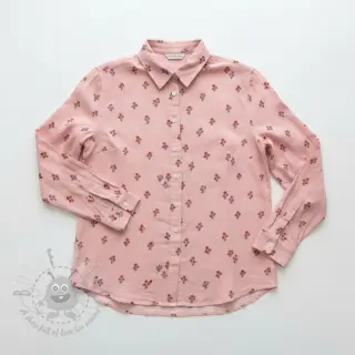Katoenen stof FLANNEL Flowers light pink