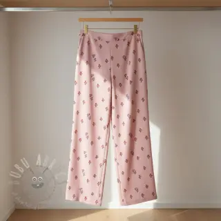 Katoenen stof FLANNEL Flowers light pink