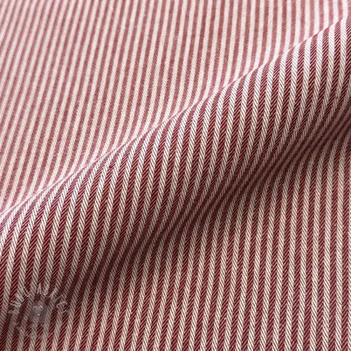 Decoratiestof DOBBY Colored stripe burgundy