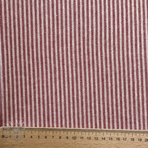 Decoratiestof DOBBY Colored stripe burgundy
