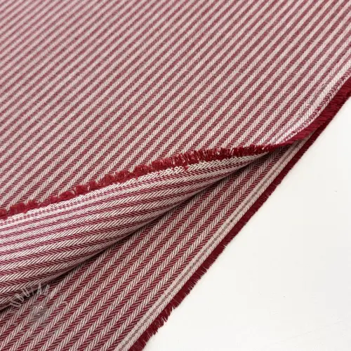 Decoratiestof DOBBY Colored stripe burgundy