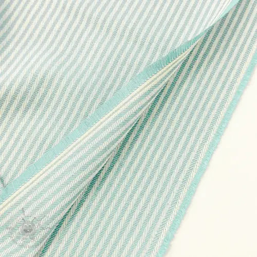 Decoratiestof DOBBY Colored stripe mint