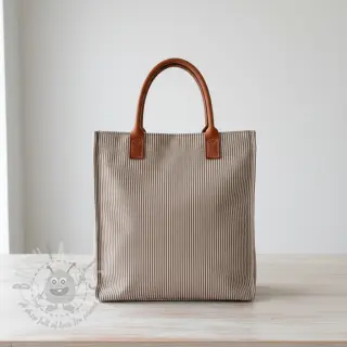 Decoratiestof DOBBY Colored stripe coffee