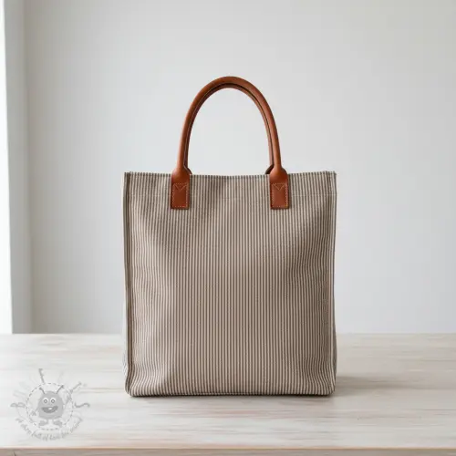 Decoratiestof DOBBY Colored stripe coffee
