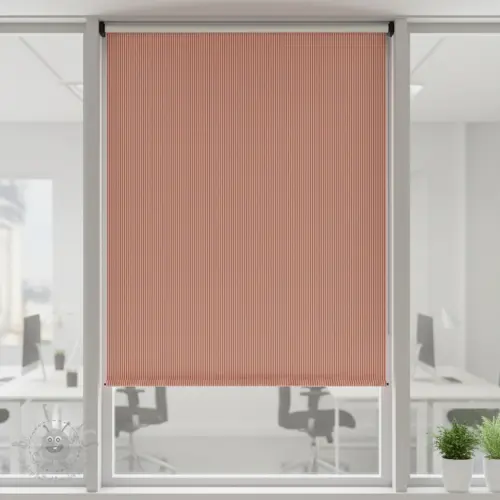 Decoratiestof DOBBY Colored stripe coral