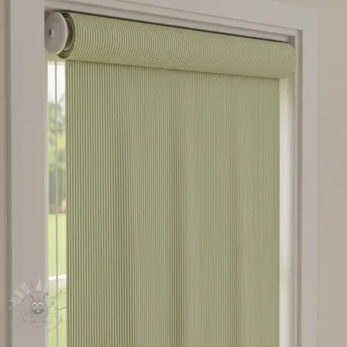 Decoratiestof DOBBY Colored stripe light green