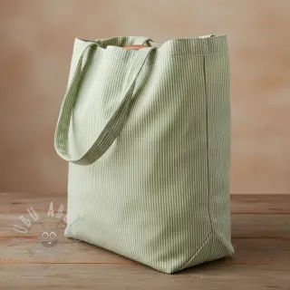 Decoratiestof DOBBY Colored stripe light green