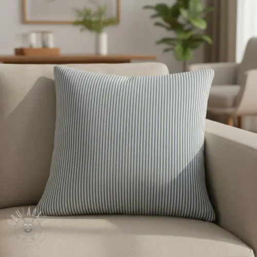Decoratiestof DOBBY Colored stripe blue