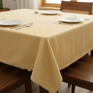 Dekoračná látka DOBBY Colored stripe warm yellow