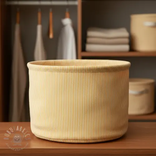 Decoratiestof DOBBY Colored stripe warm yellow