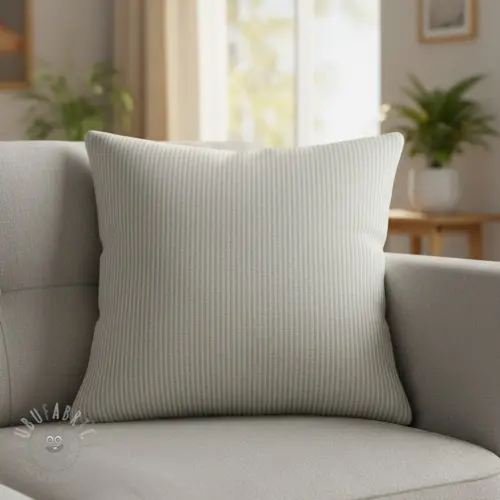 Decoratiestof DOBBY Colored stripe light grey