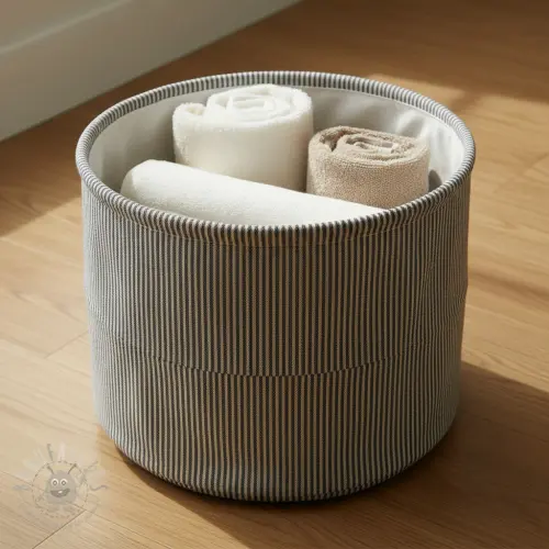Decoratiestof DOBBY Colored stripe black
