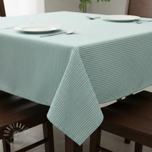 Decoratiestof DOBBY Colored stripe mint