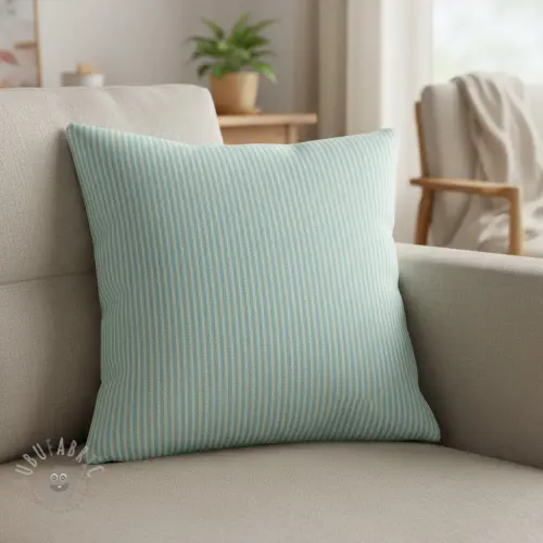 Decoratiestof DOBBY Colored stripe mint