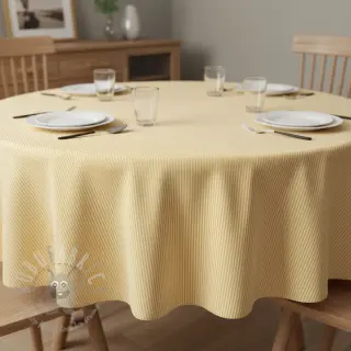 Decoratiestof DOBBY Colored stripe pastel yellow