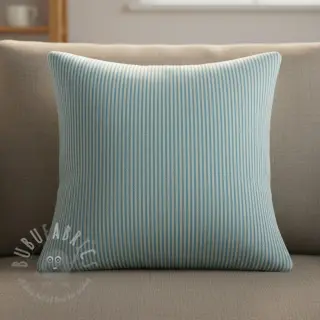 Decoratiestof DOBBY Colored stripe turquoise