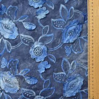 Katoenen stof TIE DYE EMBROIDERY Flora design B