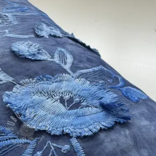 Katoenen stof TIE DYE EMBROIDERY Flora design B