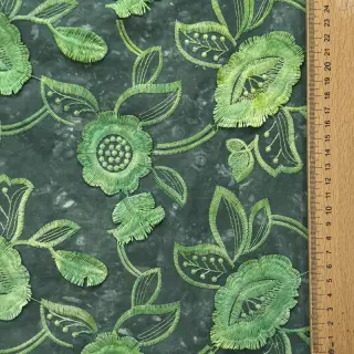 Bavlnená látka TIE DYE EMBROIDERY Flora design A