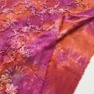 Katoenen stof TIE DYE EMBROIDERY Eva tape design F
