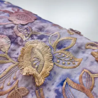 Bavlnená látka TIE DYE EMBROIDERY Flora design C