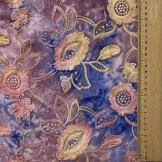 Katoenen stof TIE DYE EMBROIDERY Flora design C
