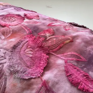 Katoenen stof TIE DYE EMBROIDERY Flora design D