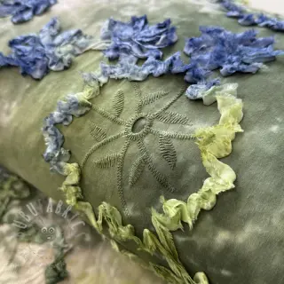 Katoenen stof TIE DYE EMBROIDERY Eva tape design En