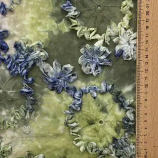 Katoenen stof TIE DYE EMBROIDERY Eva tape design En