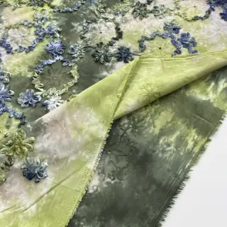 Bavlnená látka TIE DYE EMBROIDERY Eva tape design A