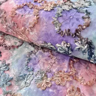 Katoenen stof TIE DYE EMBROIDERY Eva tape design C