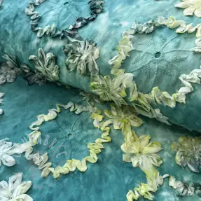 Katoenen stof TIE DYE EMBROIDERY Eva tape design B