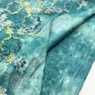 Katoenen stof TIE DYE EMBROIDERY Eva tape design B